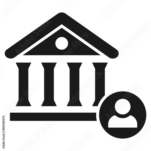 public administration glyph icon