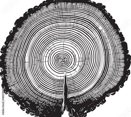 Tree Ring Time: This evocative image captures the intricate pattern of tree rings, each representing a year's journey, revealing a silent chronicle of time and growth.