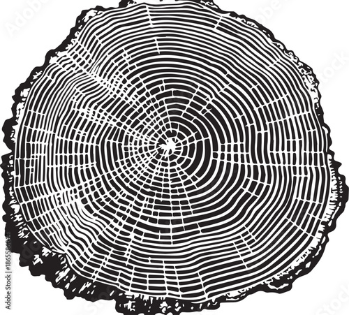 Wood Rings Chronicle: The intricate pattern of a tree's growth rings is a captivating illustration of time and nature's patient artistry, revealing the story of its life through each year's expansion.