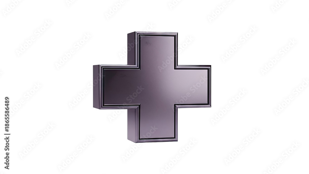 Obraz premium Metallic Cross Symbol