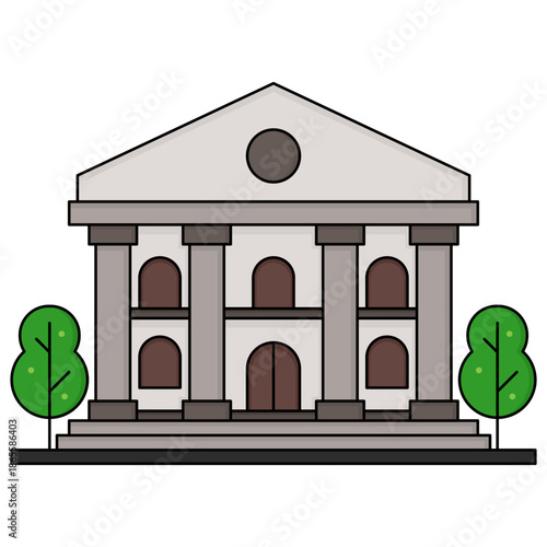 vector illustration of a bank