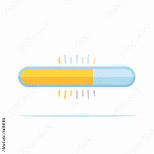 Progress bar illustration animated graphical element showing completion