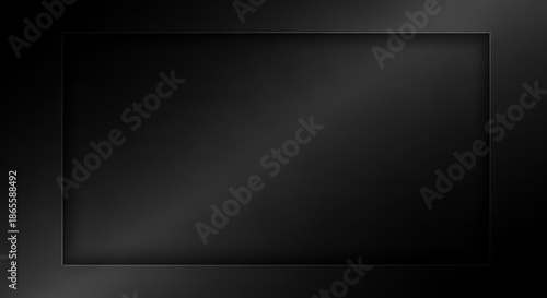 Dark grey rectangular frame with subtle light gradient and shadow effect subtle gradient
