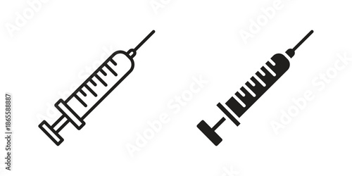 Syringe injection icon