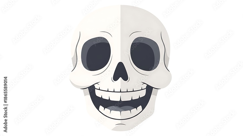 Fototapeta premium Pageant Pageant Mask Skull White Halloween Costume.