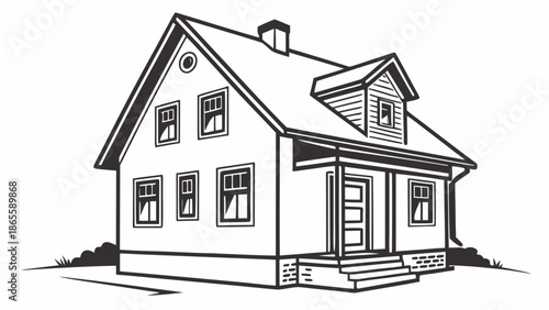 Minimalist Black Home House Icon for Real Estate Property Listings and Homepage Website UI