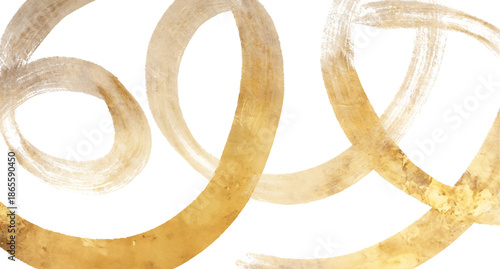 Fotografie Artistic golden paint smudges and lines