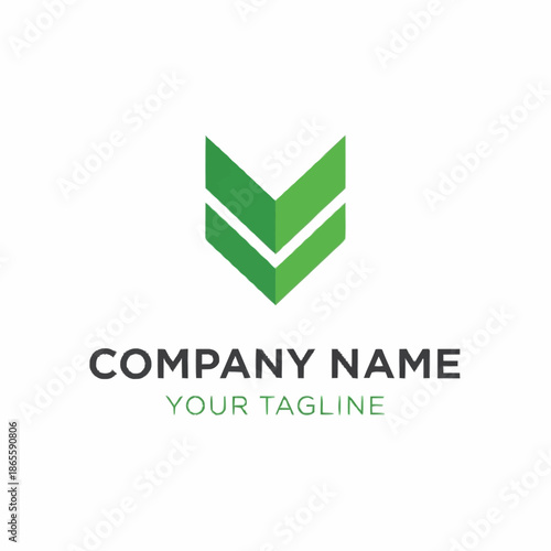 Free Download Modern Green Chevron Arrow Logo Design for Company Branding. - GFXLoad