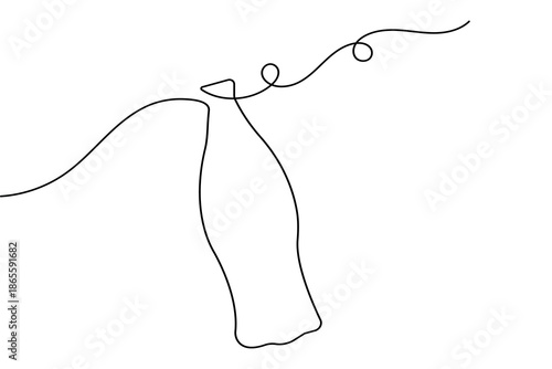 Drink can food icon continuous one line drawing minimalist style isolate outline vector graphic