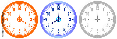 This essential icon symbolizes time management, scheduling, deadlines, punctuality, office hours, and 24-hour business concepts, Vector Illustration of Clock Face for Timing and Planning