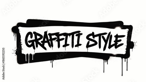 Graffiti Style Text with Dripping Paint Effect.