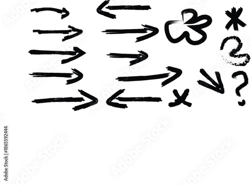 set of hand drawn arrows