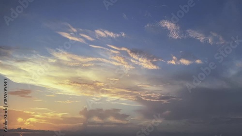 Timelapses. Beautiful 4K timelapse of a dramatic sunset with glowing orange and red clouds, perfect for cinematic projects and nature footage.