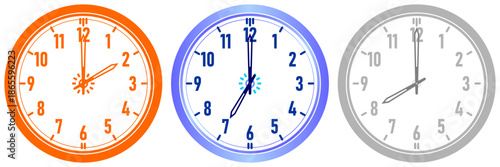 Vector Illustration of Clock Face for Timing and Planning