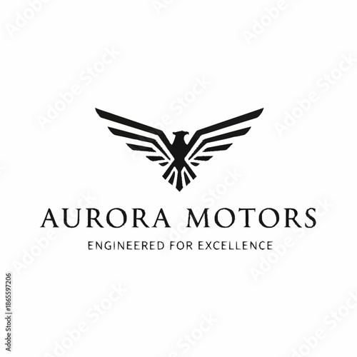 Aurora Motors logo featuring an eagle design representing automotive excellence.