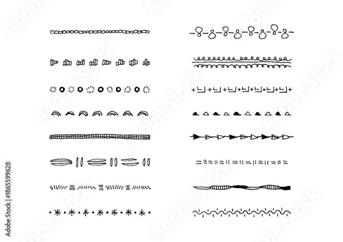 ナチュラルでシンプルな手描きのラインセット11
