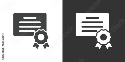 Language Proficiency Certificate icon. Solid glyph series icon