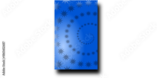 Rich indigo abstract background featuring a spiraling star design on a deep blue-violet gradient background.