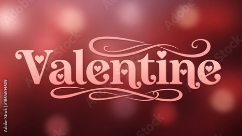 A beautiful Valentine's Day graphic with pink text and a red background