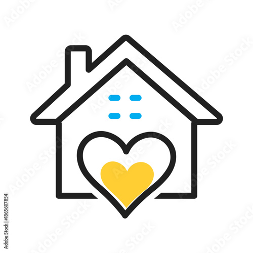 Vector multi color icon for Home