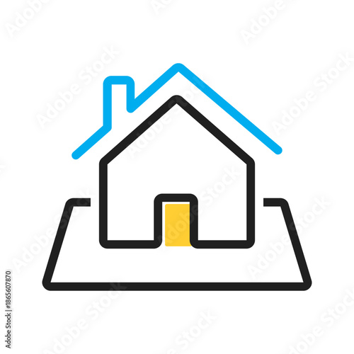 Vector multi color icon for House