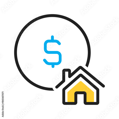 Vector multi color icon for Mortgage