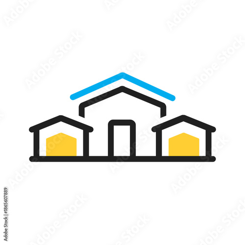 Vector multi color icon for Neighbourhood
