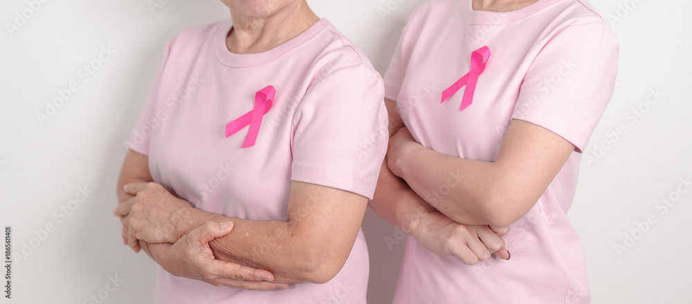 custom made wallpaper toronto digitalCouple woman with pink Ribbon for Pink October Breast Cancer Awareness month, May Women Health, November Birth Parents Adoption, women rights, Empowerment, March International Women day and Cancer day