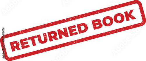 Distressed rubber stamp graphic indicating a library book has been successfully returned