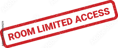 Grunge textured red stamp indicating restricted entry or partially available area