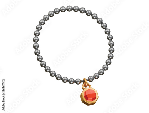 beaded jewellery icon 3d illustration render