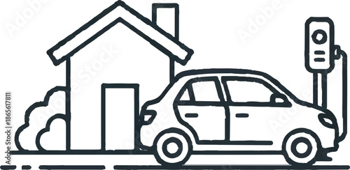 Vector illustration of a vintage black 4x4 pickup truck icon designed for auto transport and car wash services on the road