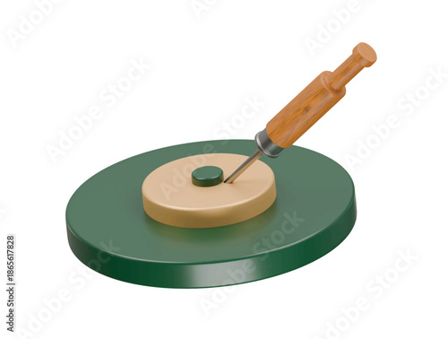 eraser wheel icon 3d illustration render