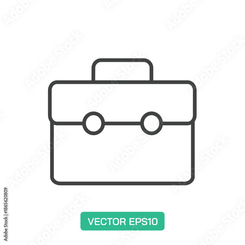 Briefcase icon. Thin line icon vector