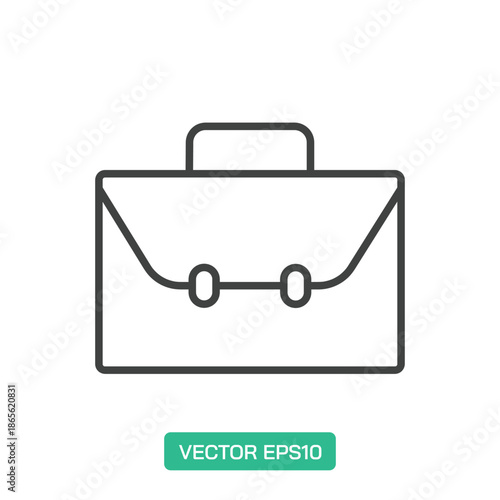 Briefcase icon. Thin line icon vector