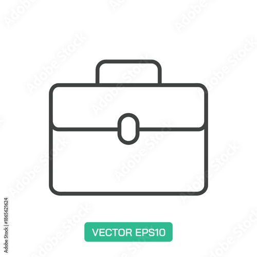 Briefcase icon. Thin line icon vector