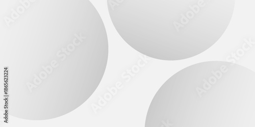 A minimalist abstract background featuring overlapping curves and circular shapes in various shades of gray, creating a smooth gradient and subtle depth