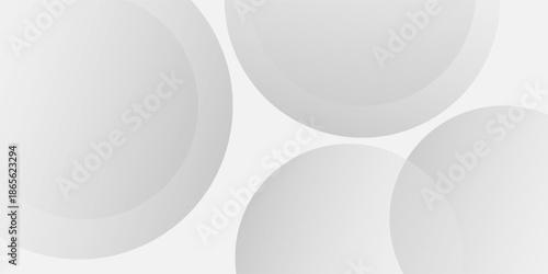 A minimalist abstract background featuring overlapping curves and circular shapes in various shades of gray, creating a smooth gradient and subtle depth