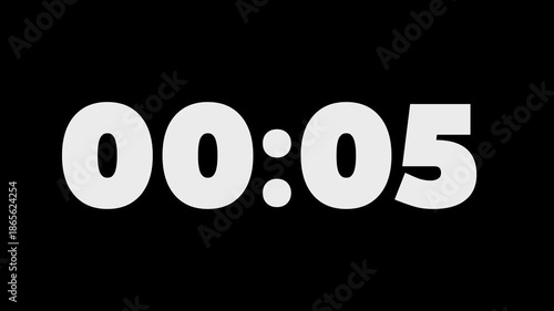 5 second timer, countdown, digital stopwatch