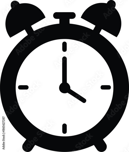 Ramadan vector alarm clock icon for suhoor and iftar time reminders