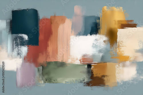 abstract digital art layered brush pastel contemporary modern printable wall art