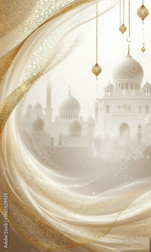 Background image of a mosque