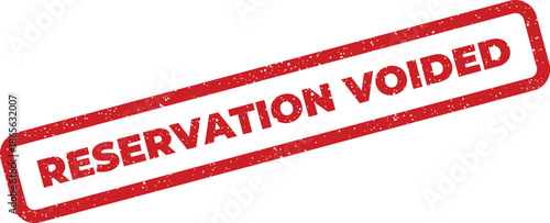 Official grunge style stamp indicating a prior booking or held item has been canceled and is now invalid