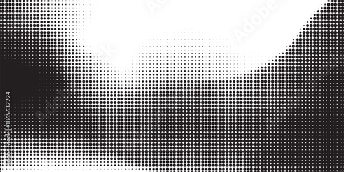 Black Transparent Halftone Gradient EPS Vector, Abstract Dot Fade Overlay, Modern Monochrome Opacity Transition, Minimal Shadow Depth Background Design