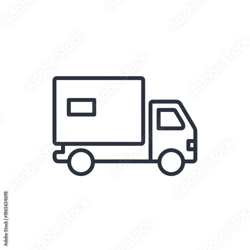 Simple Delivery Truck Icon for Logistics and Transportation Concepts