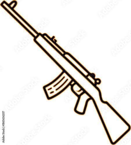 Assault rifle icon design vector illustration