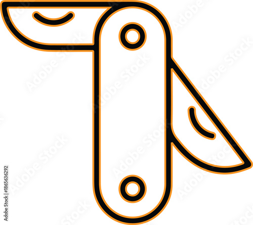 Swiss army knife vector icon design illustration