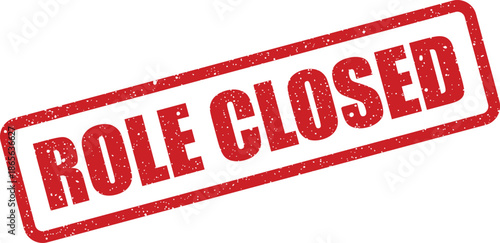 Rectangular text mark conveying ROLE CLOSED status, useful for updating job listings that are no longer active