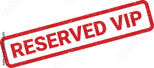 Red grunge rubber stamp vector for a reserved VIP area or special guest access