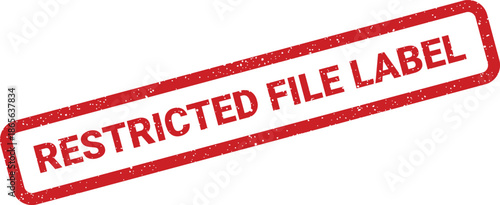 Red grunge stamp identifying a confidential file label for official document security and restricted access